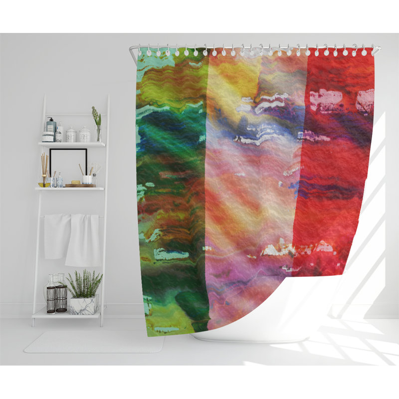 Italy Flag Designer Shower Curtain