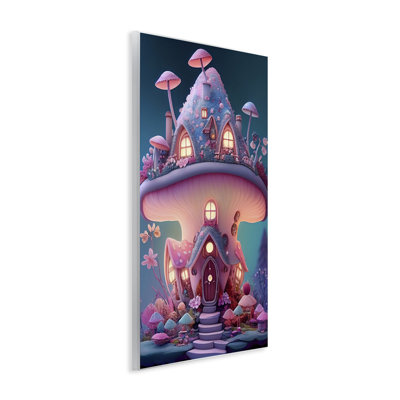Plaque murale Magicville Mushroom Cottage, design par Sasha