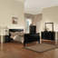 Table de chevet 2 tiroirs en bois avec finition noire