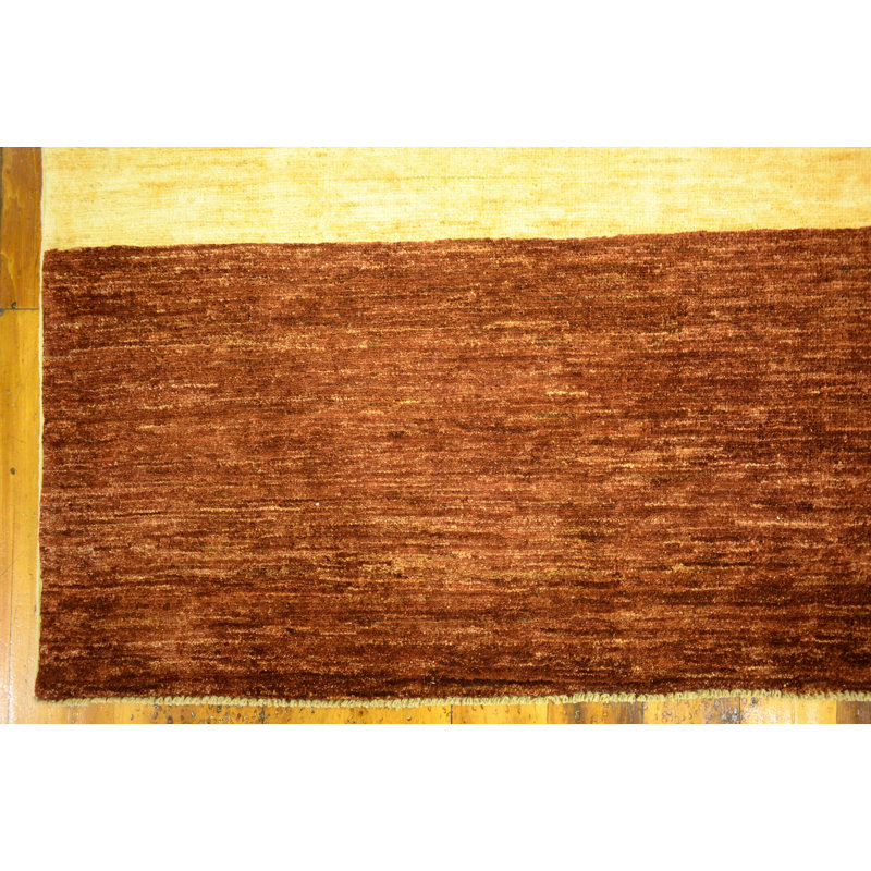Tapis de zone en laine 5 pi 4 po x 7 pi one-of-kind noué la crème Nash