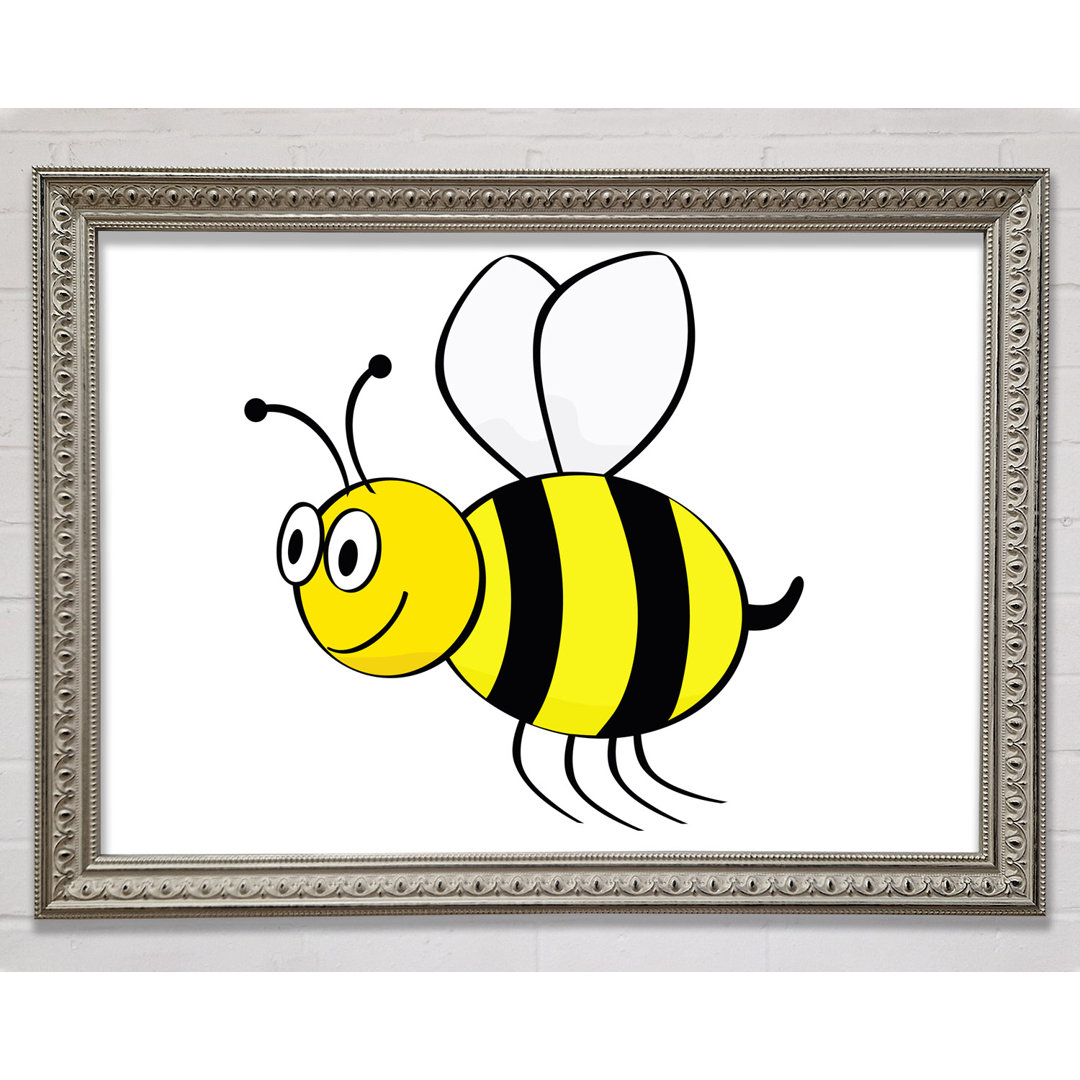 Buzzing Bee Silber - Einzelner Bilderrahmen Kunstdrucke