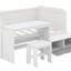 Lit de jour simple avec tablettes de rangement et bureau-2044400337