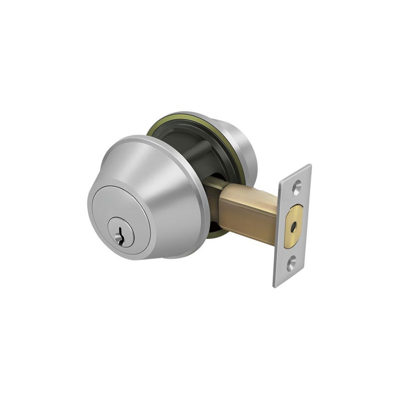 Deltana CL210LA-32D Double Deadbolt GR2 w/ 2-3/4" Backset in Brushed Stainless