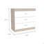 Commode 3 tiroirs Bethage - blanc