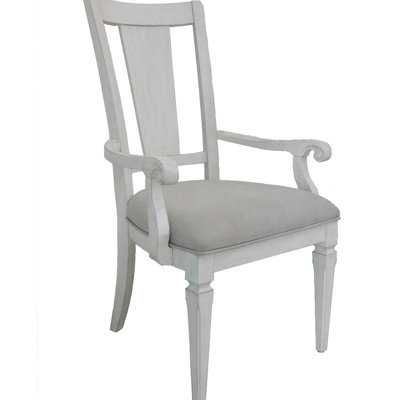 2 fauteuils de salle à manger gris et blanc patiné - sièges rembourrés, dossier à lattes, fauteuil chic en lin confortable