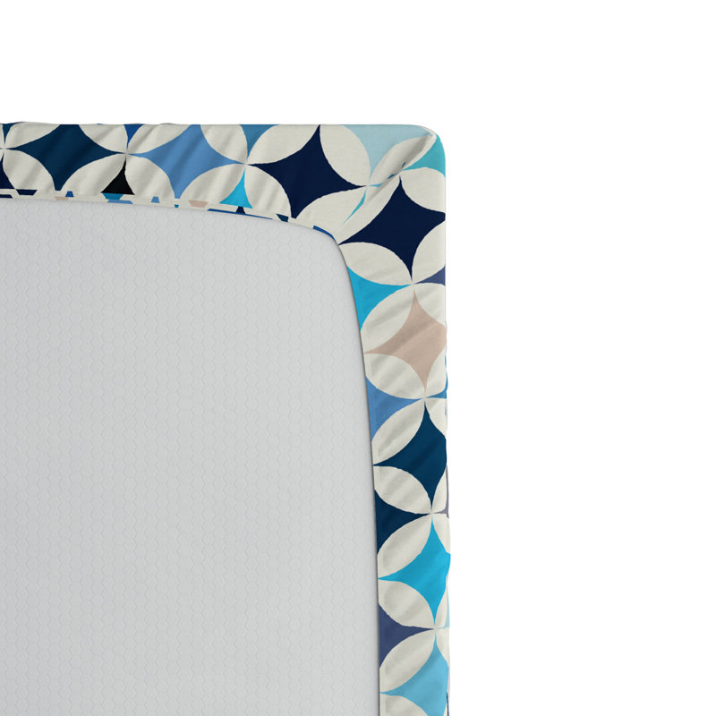 Microfiber Geometric Fitted Sheet, Full Fitted Sheet