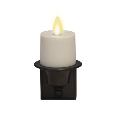 Flameless Candle Nightlight - Patented Flickering Real-Flame Effect Technology Mimics Real Candle - Plugs Into Vertical Outlet Only - Dusk To Dawn Sen -  UNIVERSAL WINDOW SOLUTIONS, B0BSMX5ZFS