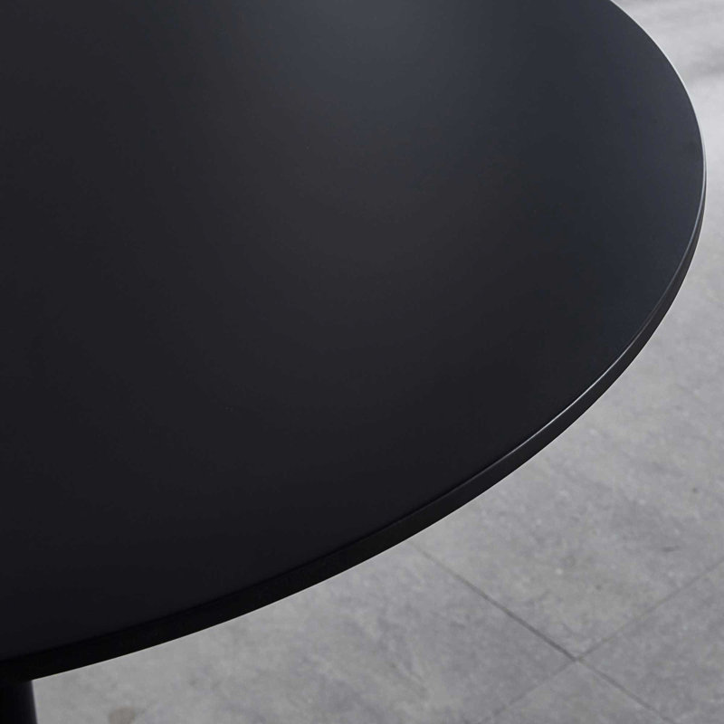Cherod Round Dining Table, Black, 28.74" H x 42.12" L x 42.12" W