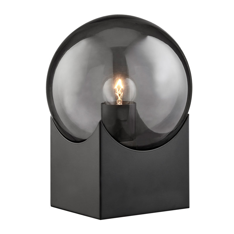Lampe de table 11 po Loper, Noir, Fumée