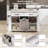 Kitchen Island with Trash Can Storage Cabinet, Drop Leaf, Spice Rack & Drawer-1299326589