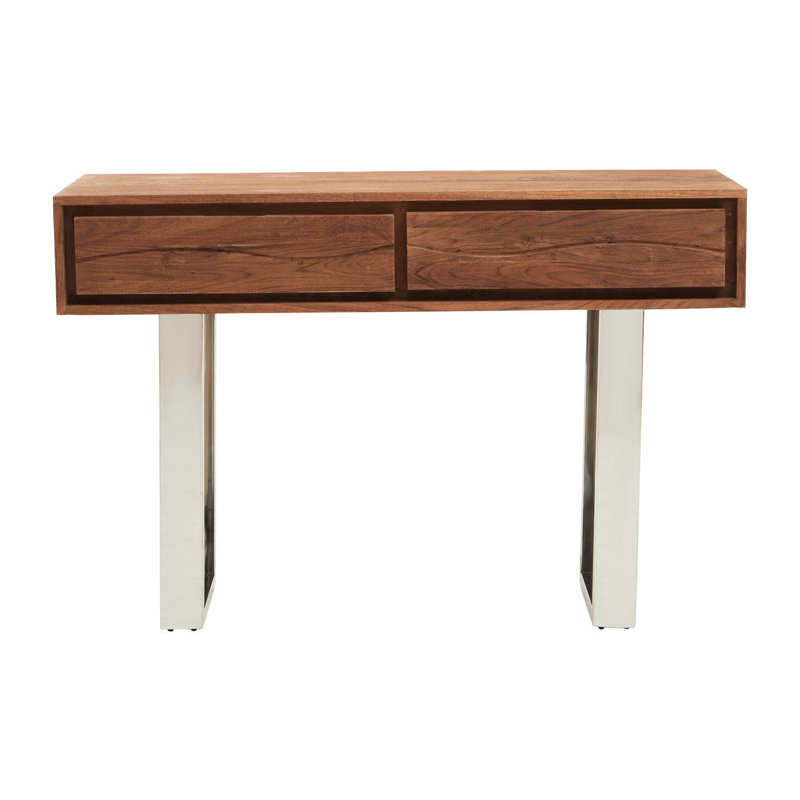 Grenkie 115cm Solid Wood Top Console Table