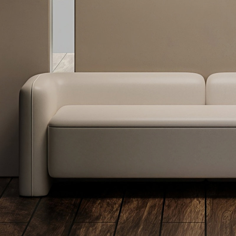 Navjeevan Upholstered Storage Bench, Off White