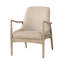 Chaise d'appoint Bennati 32 po en bois brun clair, similicuir et bois