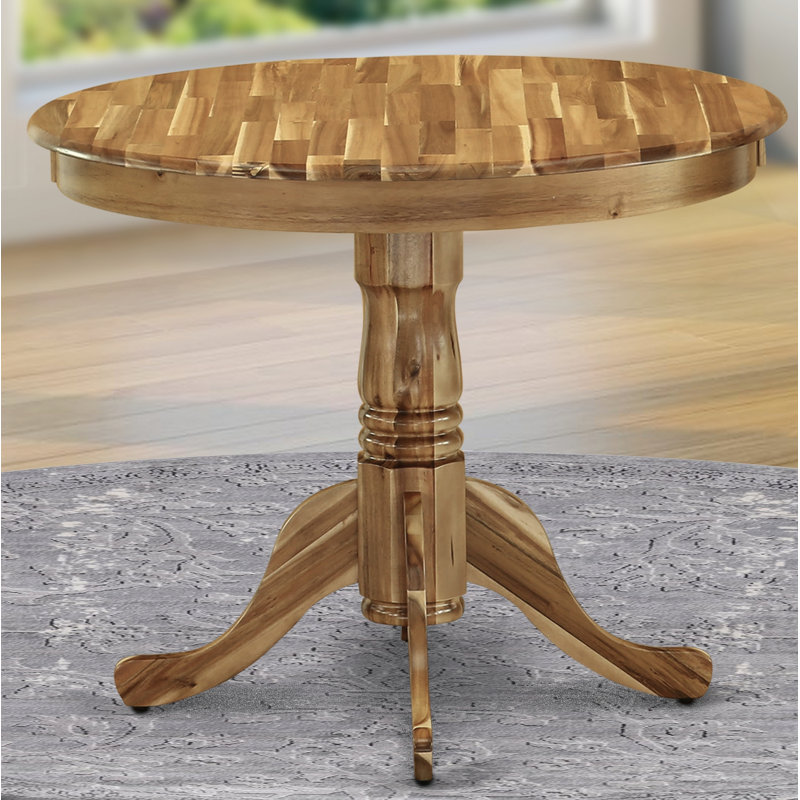 Table de salle à manger Antique, Acasie naturelle, Acacia naturel