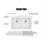 Évier de cuisine à double cuve encastrée avec robinet 33 po x 22 po 50/50 Karran Quartz-70084831