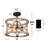 Gatlin 3-Light 14"W Dimmable Drum Farmhouse Antique Wood Semi Flush Mount
