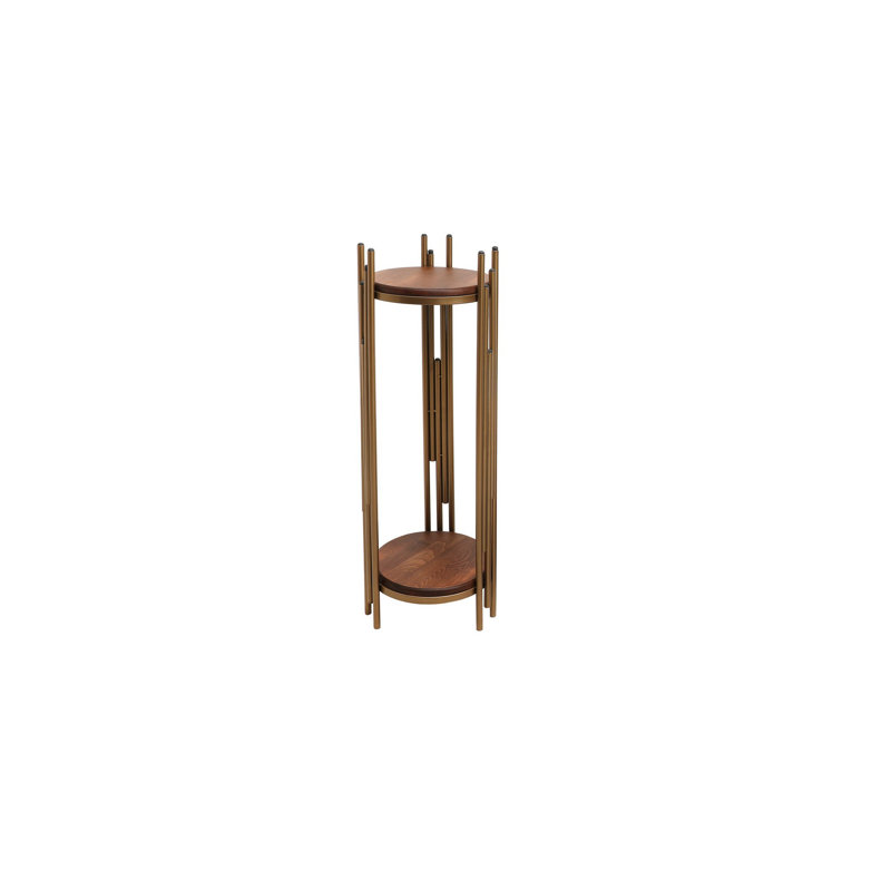 Table de bout avec rangement Thurros, Or