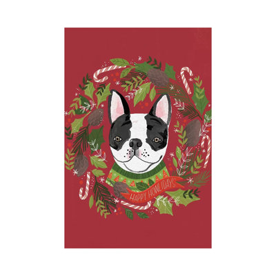 Christmas Happy Howlidays 1 Piece Wrapped Canvas Wall Art
