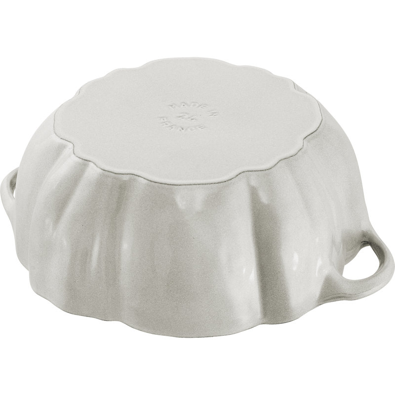 Staub Cast Iron 3.5-Qt Pumpkin Cocotte - White Truffle
