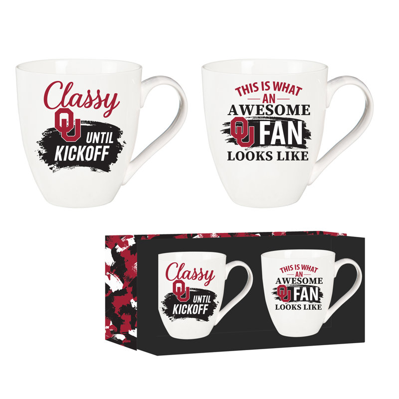 Université de l'Oklahoma, ensemble de tasses en céramique 17 oz