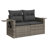Vidaxl Garden Sofa Set, Cream White-114237368-114237367