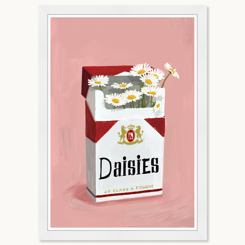 Pop marguerites, Cadre blanc