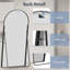 Miroir surdimensionné arqué sur toute la surface avec support - Miroir de plancher mural ou autoportant pour la décoration d'une pièce-435940453-435269281
