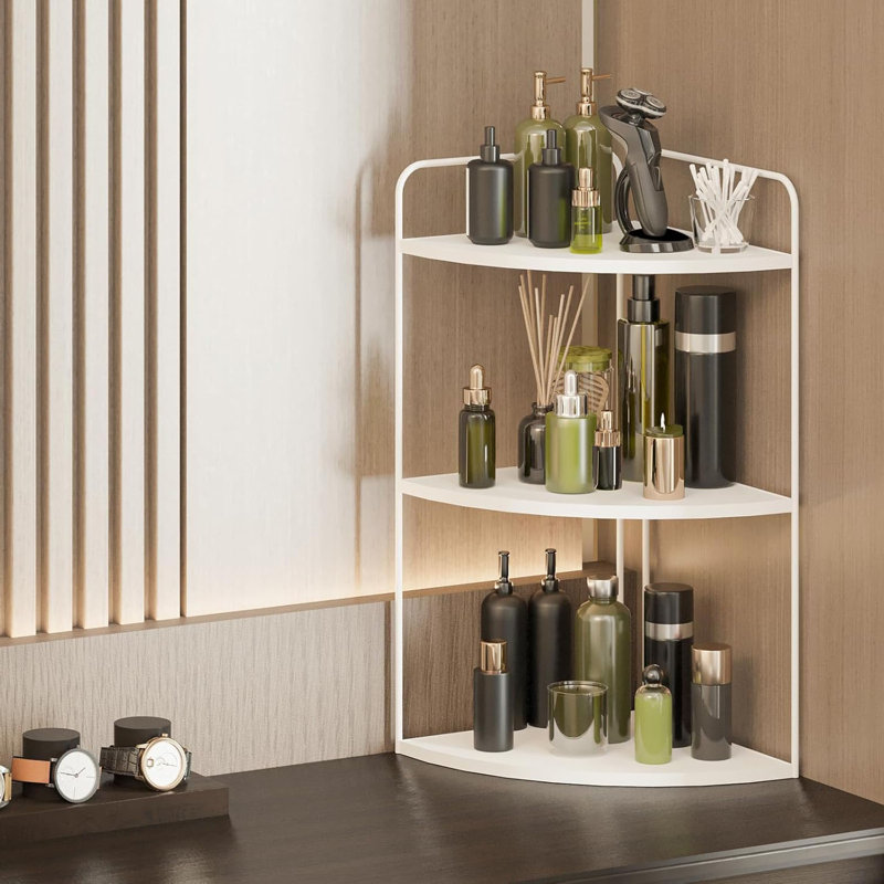Organisateur de comptoir de salle de bain, Blanc