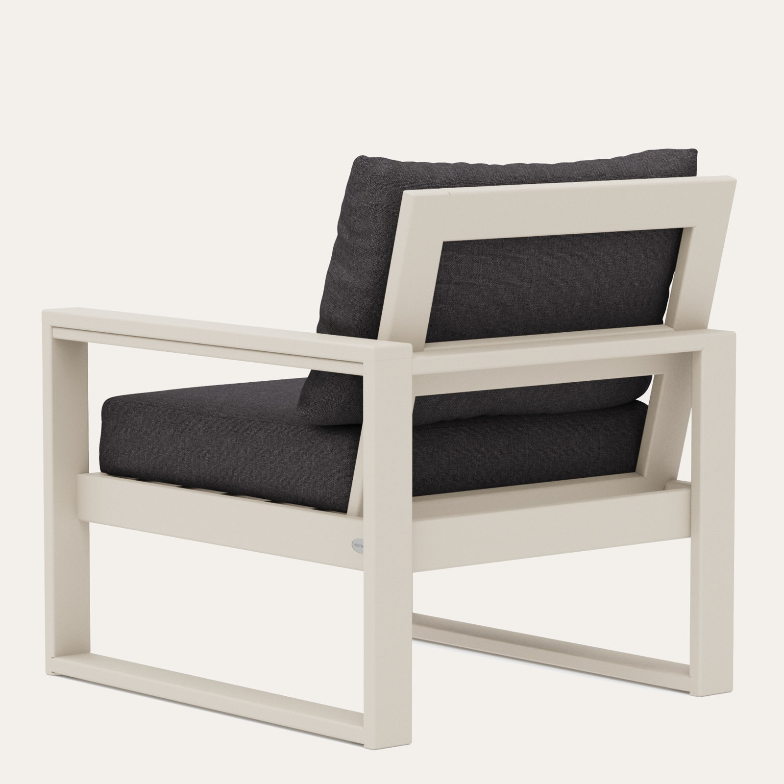 POLYWOOD Outdoor Lounge Chair, Ash Charcoal Revolution®, Sand
