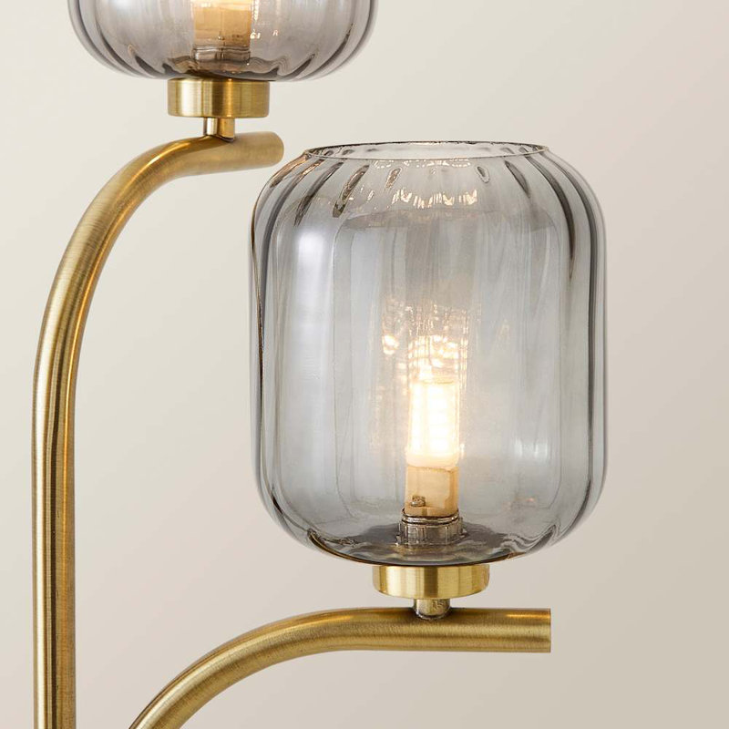 Amelie 155cm Plated Traditional Floor Lamp, No