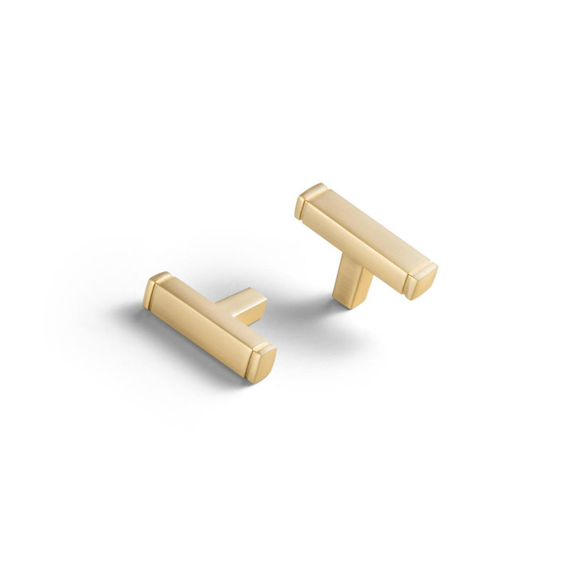 Ensemble de poignées de barre de 13/10 po de longueur, Light Brushed Brass