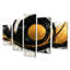 Abstrait cercle en tons de noir et d'or II - formes abstraites sur toile