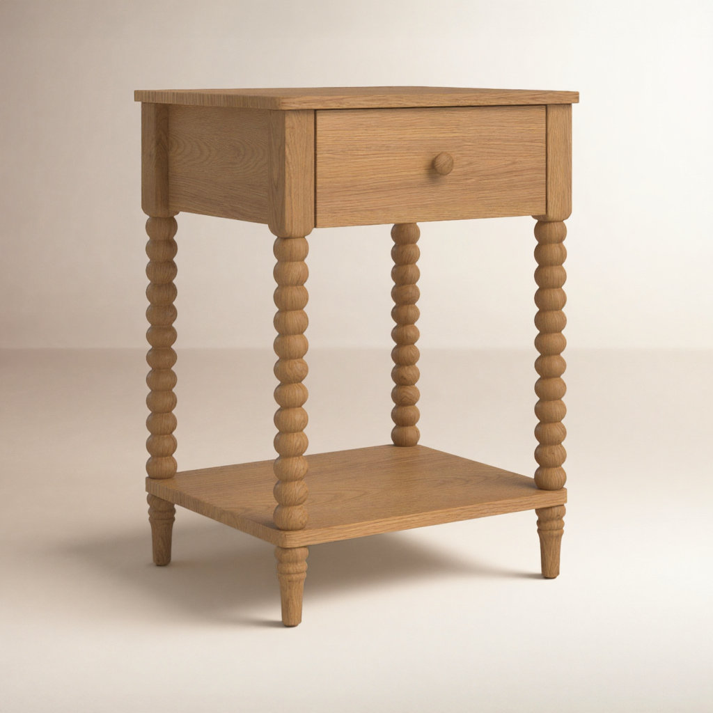 Benbrook 1 - Drawer Spindle Nightstand, Oak