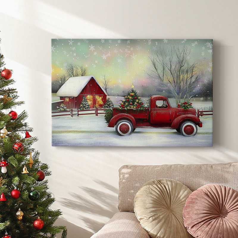 Christmas Holiday Arts - Toile tendue avec châssis, H 24 po x l 36 po