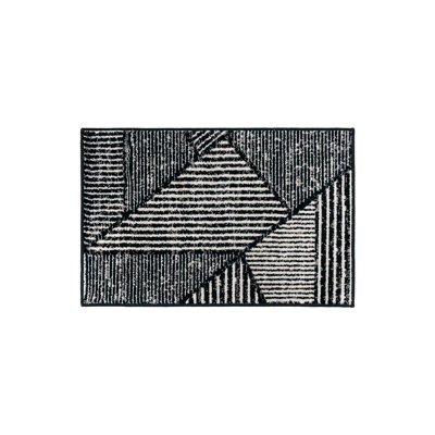 Tapis contemporain délavé à motif géométrique
