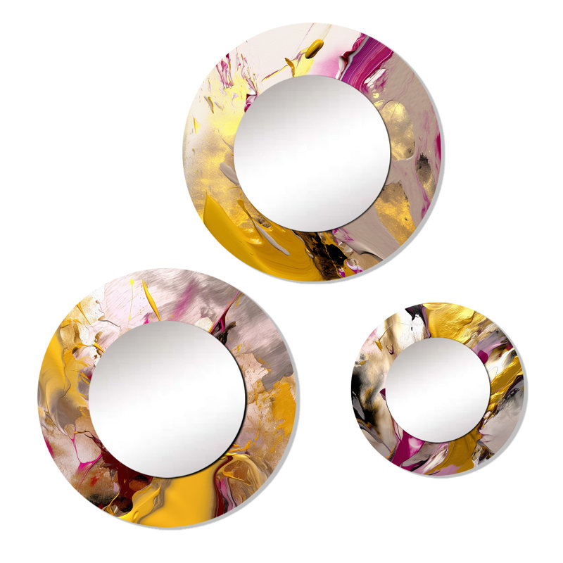 Ensemble de 3 miroirs en aluminium Loyce