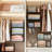 3 Tier Closet Hanging Shelves with Divider, Extra Large Closet Organizers and Storage, Clothes Hanging Organizer Clothing Sweaters Handbags Clutches Accessories