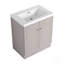 Lavabo de salle de bain autoportant et 2 portes d'armoire à fermeture en douceur -640615395-640615405
