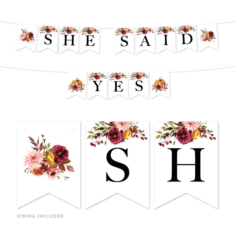 Ensemble de 14 panneaux She Said Yes