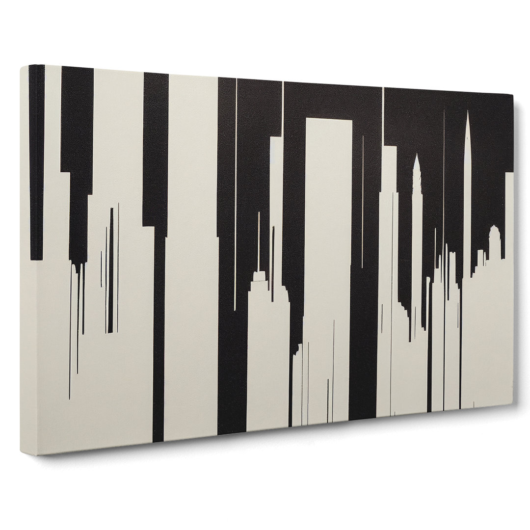 Incredible Skyscraper Skyline Abstract - Wrapped Canvas