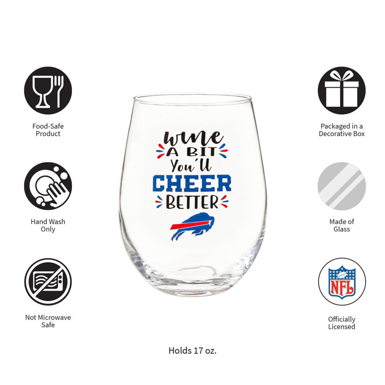 Officially Licensed Sports Stemless Wine Glasses