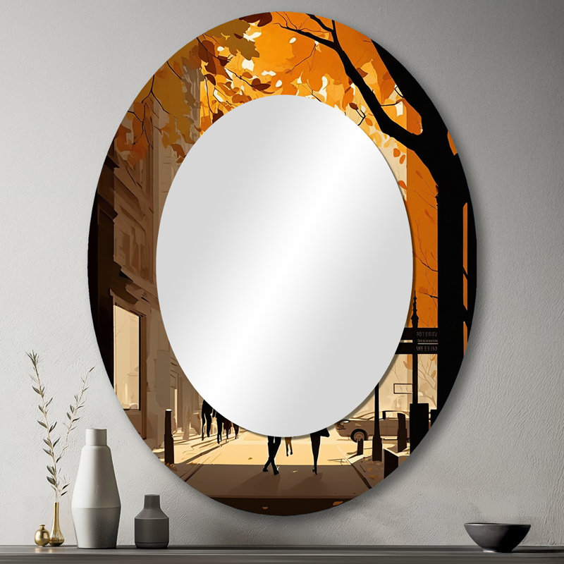 Miroir mural New York Love In Autumn - crème, 43" x 33"