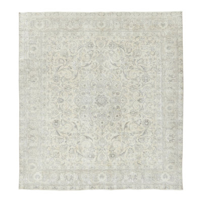 Distressed One-of-a-Kind 9'6X10'5 Hand Knotted Area Rug