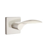 Mercury Wave/Drop Privacy (Bed & Bath) Door Lever with Square Rosette