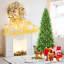 Arbre de Noël mince de 4 pi - 424 pointes, branches en PE + PVC, conception à charnières pour une installation facile, support en métal stable - idéal pour les coins et les petits espaces-1505056313