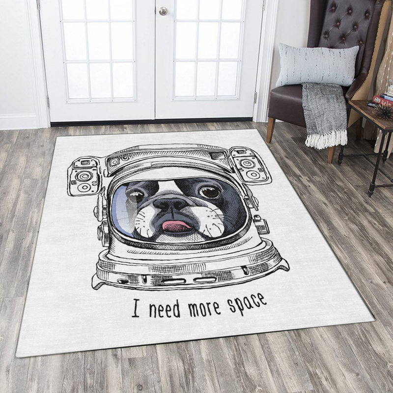 Stylish Woven Carpet (3.1 x 4.6 ft), 100% Polyester, Non-Slip Felt Dot Underside | Raschel Knitting, 0.4 in Pile Height | Machine Washable, Digital Print Design | Perfect for Living Room, Bedroom & Office Decor