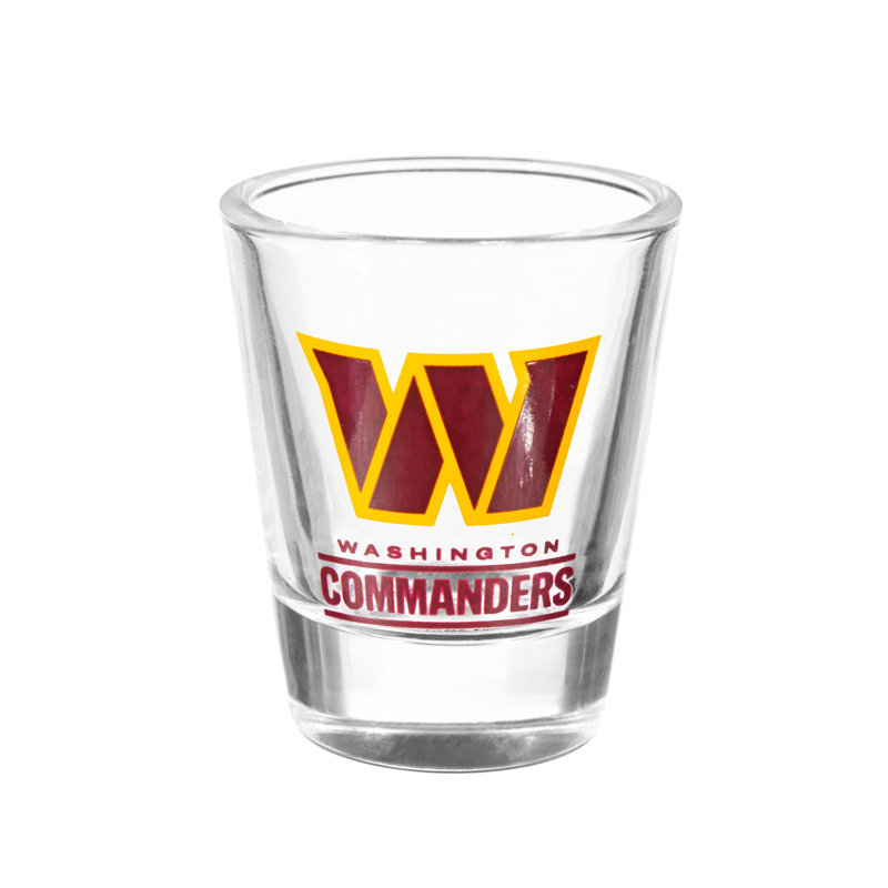 4 pièces en céramique et verre 2 oz Ensemble de tasses, Washington Commanders