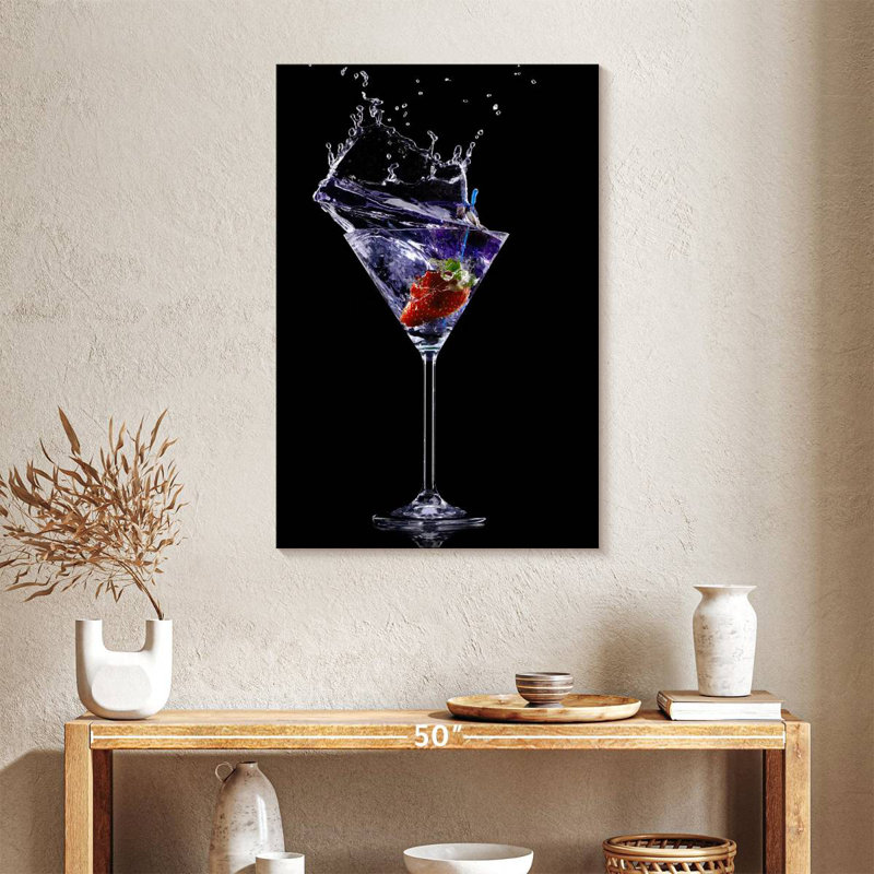Yarlin fraise Martini Splash, H 36 po x l 24 po