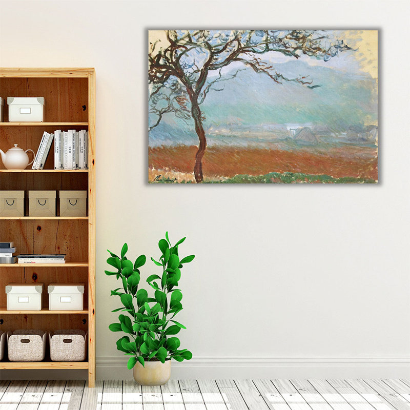 Paysage à Giverny, 1887 - reproduction d'art sur toile, H 32 po x l 48 po