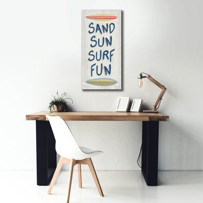  'Beach Time 5 Fun' by James Wiens Canvas Wall Art, 20" x 40"